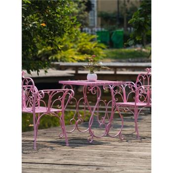 歐式鐵藝網紅庭院桌椅組合戶外花園咖啡桌椅陽臺休閑茶桌椅子沙發