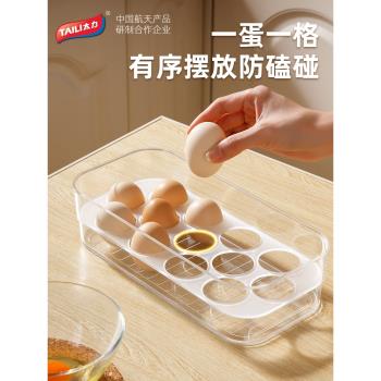 太力雞蛋收納盒冰箱側門保鮮盒子廚房食品級冷凍餃子裝水果分裝盒