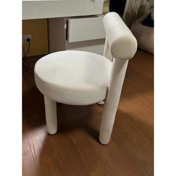 北歐簡約家用餐椅設計師網紅創意客廳休閑椅輕奢單人靠背沙發椅子