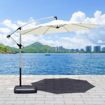 香蕉傘手推庭院傘戶外太陽傘沙灘傘咖啡廳遮陽防雨陽臺鋁手搖大傘