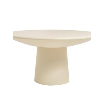 北歐簡約玻璃鋼餐桌圓形白色桌子書桌戶外茶桌方形侘寂風桌子邊幾