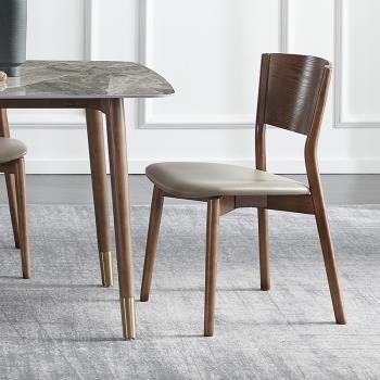 北歐實木餐椅家用現代靠背椅酒店餐廳餐椅小戶型設計客廳餐桌椅子