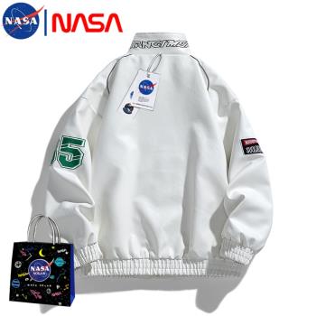 NASA立領飛行員痞帥機車服皮衣