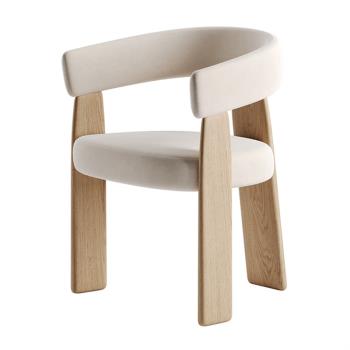 餐椅設計師款實木餐椅家用中古餐椅創意椅子酒店樣板間輕奢網紅椅