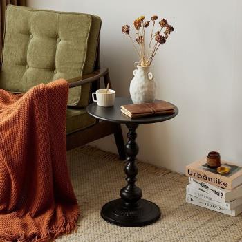北歐復古沙發邊柜客廳家用小茶幾簡約角幾鐵藝床頭邊幾陽臺小圓桌