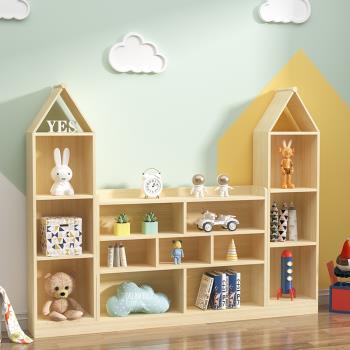 兒童城堡書架繪本架家用房子書柜置物落地書柜幼兒園簡易儲物收納