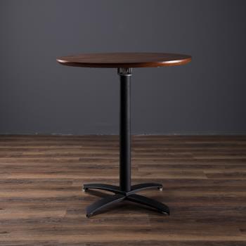 北歐創意折疊小圓桌家用小戶型金屬桌現代簡約咖啡廳實木洽談桌子