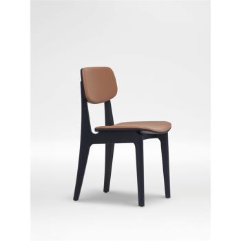 策奔銳馳輕奢皮餐椅家用簡約現代椅子北歐設計師意大利極簡風餐椅
