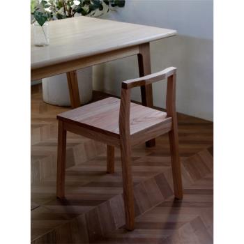 不折椅 簡約白蠟木紅橡黑胡桃實木餐椅家用單人椅餐廳書房工廠店
