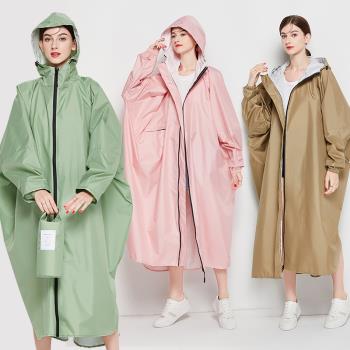 日韓時尚加大加長寬松斗篷雨衣戶外騎車電動車成人男女單人薄雨披