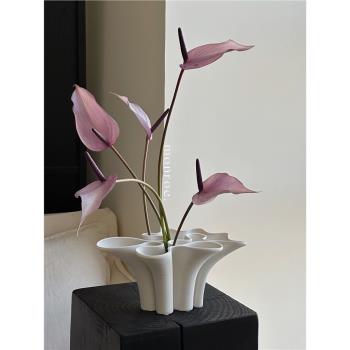 夢鹿工作室3D列印陶瓷花器異形珊瑚狀桌面前臺裝飾品擺件水培插花