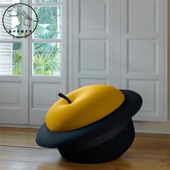 意式現代創意設計師Gufram蘋果禮帽造型客廳樣板房藝術休閑帽子椅