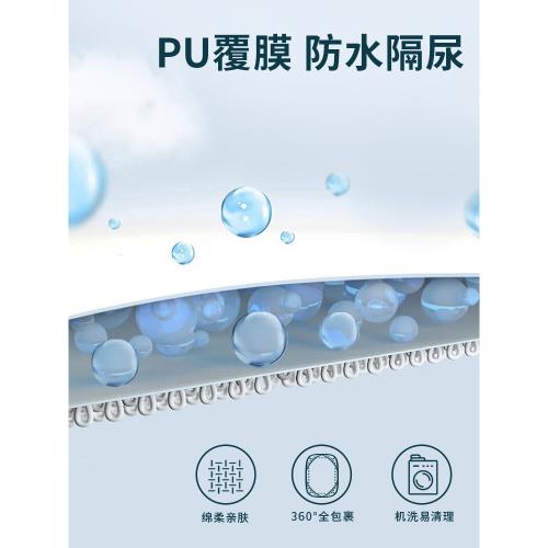 雅蘭家紡兒童防水床笠透氣床墊保護套席夢思防滑保護套防塵罩
