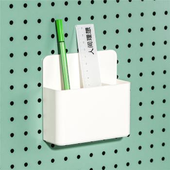 塑料磁吸收納盒 洞小板鐵藝洞洞板配件免打孔桌面掛板磁性筆筒