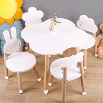 實木兒童寶寶花生桌寶寶游戲防撞可升降調節桌子幼兒園家用桌椅