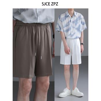 五分ZPZ高級感簡約彈性運動短褲