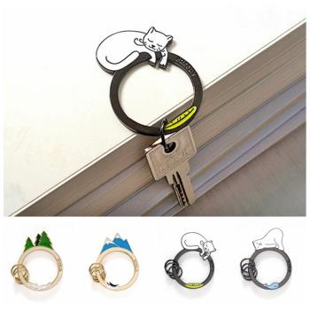 八門蟲社創意個性韓國可愛動物貓咪鑰匙扣男女復古掛飾汽車鑰匙圈