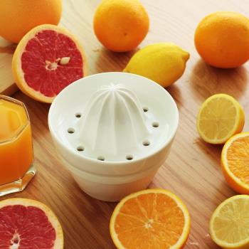日本陶瓷手動榨汁器擠檸檬壓橙子炸汁神器寶寶水果汁機橙汁杯家用
