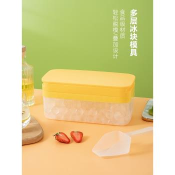 食品級圓球形冷凍冰格模具製冰盒冰箱冰盒製冰家用製冰盒一鍵出冰