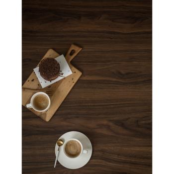攝影背景紙北歐PVC黑胡桃木紋拍攝背景布INS復古美食拍照背景道具
