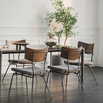 北歐工業風創意個性餐椅美式復古設計師民宿餐廳酒吧金屬鐵藝椅子
