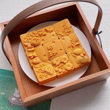 橡樹果子賊光老師設計款創意九宮格中秋節月餅模50g拼圖綠豆糕模