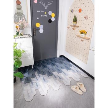 現代入戶門地墊pvc耐臟可擦免洗進門口防滑腳墊家用玄關防摔地毯