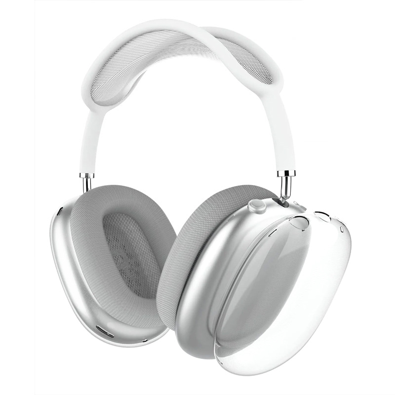 適用AirPodsMax透明硅膠保護套蘋果airPodsmax高透全包無線藍牙耳機殼