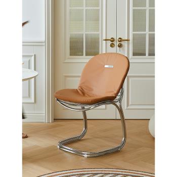 小卡中古金屬椅子Sabrina北歐餐廳家用設計師餐椅網紅懸空休閑椅