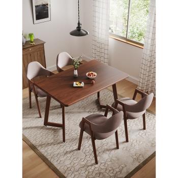 餐桌家用小戶型方桌客廳餐桌椅組合仿實木飯桌長方形咖啡桌子吃飯