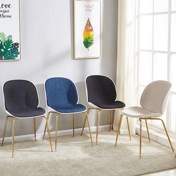 北歐時尚半包布藝甲殼蟲椅創意設計師簡約休閑家具辦公電腦會議椅
