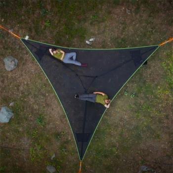 戶外空中三角吊床防側翻多人雙人公園露營裝備超輕野外懸掛樹帳篷