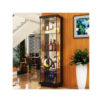 客廳鋼化玻璃酒柜現代簡約家用靠墻餐邊柜商店展示柜餐廳小紅酒柜