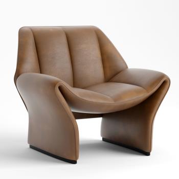 意大利設計師家具輕奢風格沙發樣板房大堂會客洽談休閑接待單人椅