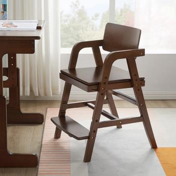 實木兒童學習椅可升降小學生書桌寫字椅子靠背座椅成長椅寶寶餐椅