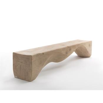 北歐大板創意復古簡約原木波浪形長凳設計實木凳子換鞋凳成人矮凳