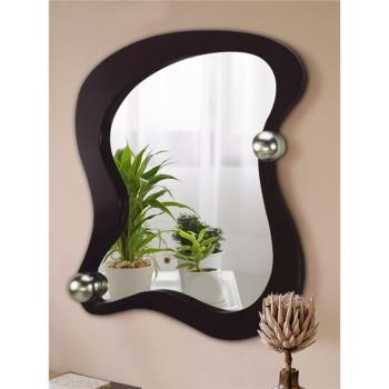 北歐創意化妝鏡ins風壁掛浴室鏡不規則裝飾鏡輕奢LED梳妝異形鏡子