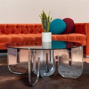 亞克力茶幾創意個性高級輕奢小戶型設計玻璃桌極簡客廳現代ins風