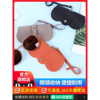 眼鏡袋簡約高階男女通用便攜耐磨防刮壓近視墨鏡太陽眼鏡包收納盒