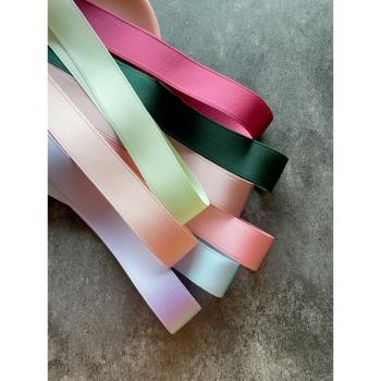 布妮 韓國進口2.5cm雙面啞光緞帶手工diy飾品蝴蝶結制作絲帶發夾