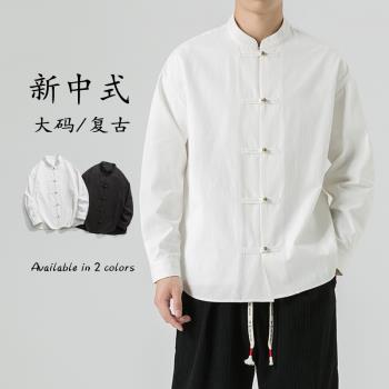 復古中國風純棉長袖立領薄款唐裝