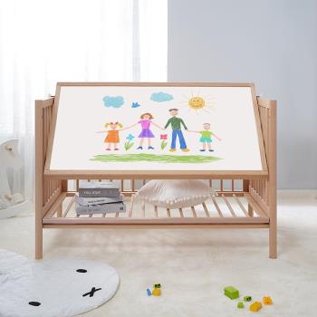 弗貝思嬰兒床實木配件多功能畫板書桌板雙層儲物板拼接大床加寬板