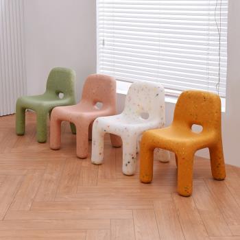 北歐簡約兒童椅ins加厚戶外塑料矮凳網紅靠背小孩板凳幼兒園凳子