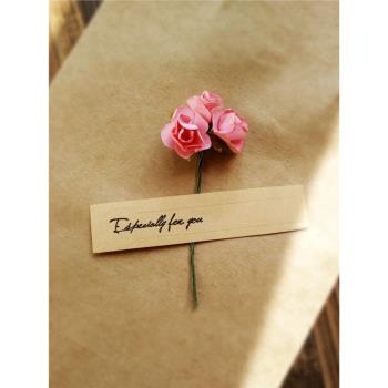 禮物袋禮品盒子裝飾仿真花紙花玫瑰 向日葵雛菊 diy手工小紙花