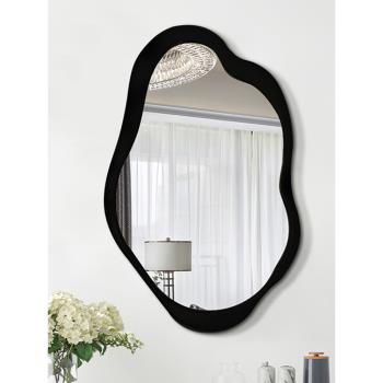 不規則浴室鏡簡約輕奢異形網紅化妝鏡ins風家用壁掛墻梳妝鏡裝飾