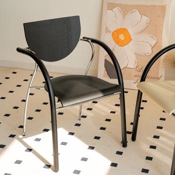 MoodStom北歐復古餐椅現代簡約輕奢椅子客廳家用餐廳餐桌椅中古椅