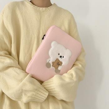 韓國可愛小熊Mac蘋果筆記本電腦包女學生包11寸13寸內膽包保護套