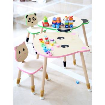 兒童小孩寶寶木質實木小桌椅套裝組合幼兒園學習寫字讀書閱讀家具