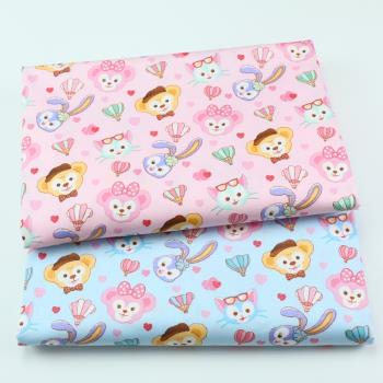 卡通星黛露兔子印花兒童布料嬰幼兒寶寶包被褥套床單純棉斜紋面料