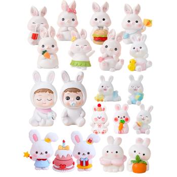 兔寶寶滿月百天蛋糕裝飾擺件可愛兔子男孩女孩周歲生日甜品臺插件